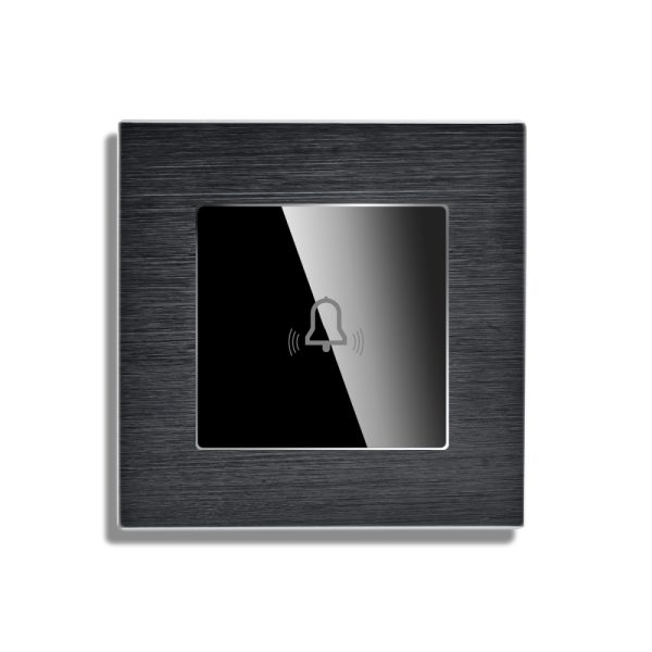 Buton Sonerie cu Touch din Sticla si Rama de Aluminiu LUXION