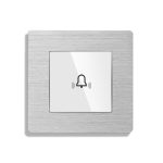 Buton Sonerie cu Touch din Sticla si Rama de Aluminiu LUXION