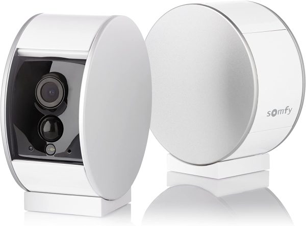 Camera Video HD de interior Somfy Protect, Vedere pe timp de noapte, Zoom de 8x, Compatibil cu TaHoma, Amazon Alexa, IFTTT si Works With Nest
