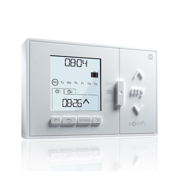 Ceas programabil Somfy Chronis IO, Alb, Smart, Wi-Fi, 5 Sloturi