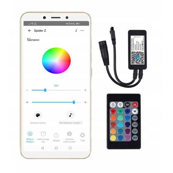 Controller Wi-Fi inteligent Sonoff L2-C pentru banda LED RGB / RGBW, Compatibil cu asistenti vocali