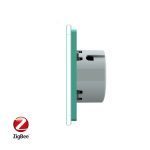 Intrerupator cu touch simplu+simplu+dublu LIVOLO din sticla, Protocol ZigBee, Control de pe telefon