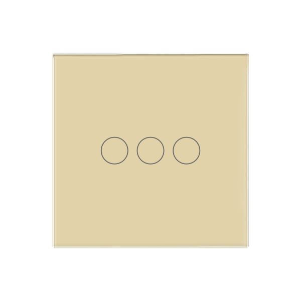 Intrerupator Triplu Wi-Fi + RF433 cu Touch din Sticla LUXION