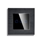 Intrerupator Triplu Wi-Fi cu Touch din Sticla si Rama de Aluminiu LUXION