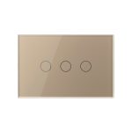 Intrerupator Triplu WIFI cu Touch LIVOLO din Sticla, standard Italian – Serie Noua