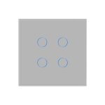 Intrerupator Cvadruplu Wi-Fi + RF433 cu Touch din Sticla LUXION
