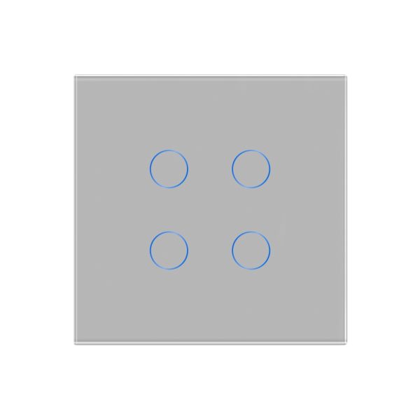 Intrerupator Cvadruplu Wi-Fi + RF433 cu Touch din Sticla LUXION