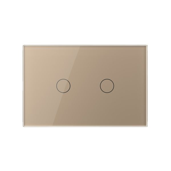 Intrerupator dublu cap scara/cruce cu touch Livolo din sticla – standard italian