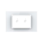 Intrerupator Dublu WIFI cu Touch LIVOLO cu rama din sticla, standard italian – Serie Noua