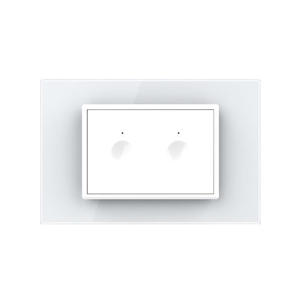 Intrerupator Dublu WIFI cu Touch LIVOLO cu rama din sticla, standard italian – Serie Noua