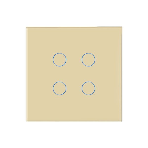 Intrerupator Cvadruplu Wi-Fi + RF433 cu Touch din Sticla LUXION