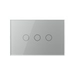 Intrerupator triplu wireless cu touch Livolo din sticla – standard italian