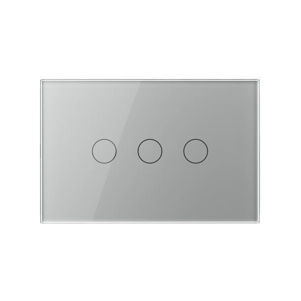 Intrerupator triplu wireless cu touch Livolo din sticla – standard italian