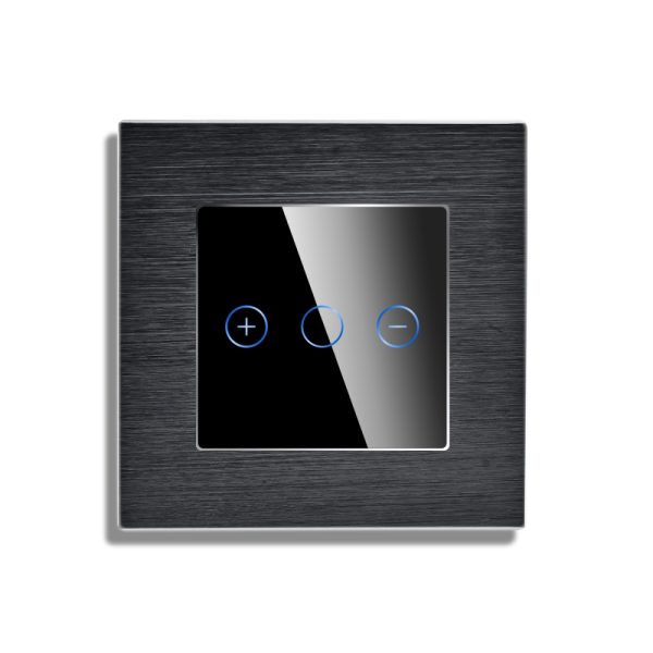 Intrerupator Simplu cu Variator cu Touch din Sticla si Rama de Aluminiu LUXION, protocol Zigbee