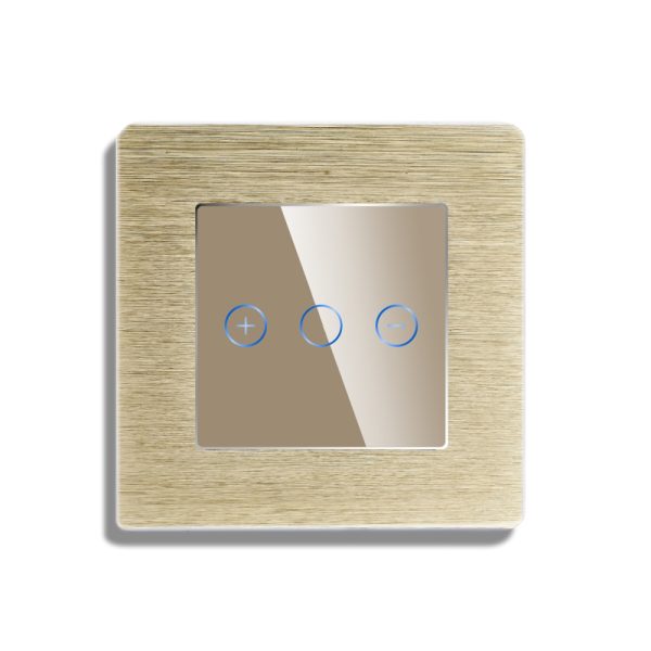Intrerupator Simplu cu Variator cu Touch din Sticla si Rama de Aluminiu LUXION, protocol Zigbee