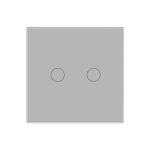 Intrerupator Dublu Wi-Fi + RF433 cu Touch din Sticla LUXION