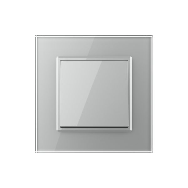 Intrerupator Simplu Mecanic Cap Cruce, 2 Module LIVOLO cu Rama din Sticla – Serie Noua