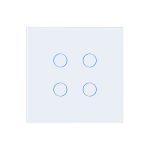 Intrerupator Cvadruplu Wi-Fi + RF433 cu Touch din Sticla LUXION