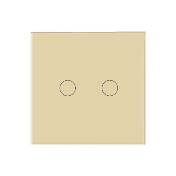 Intrerupator Dublu Wi-Fi + RF433 cu Touch din Sticla LUXION