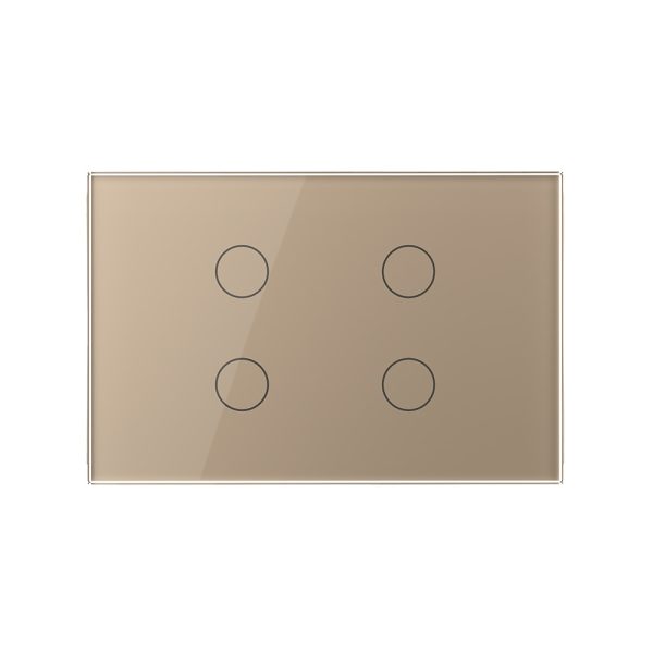 Intrerupator cvadruplu wireless cu touch Livolo din sticla – standard italian