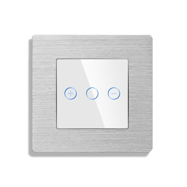 Intrerupator Simplu cu Variator cu Touch din Sticla si Rama de Aluminiu LUXION