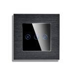 Intrerupator Simplu cu Variator cu Touch din Sticla si Rama de Aluminiu LUXION