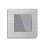 Intrerupator Simplu cu Variator cu Touch din Sticla si Rama de Aluminiu LUXION