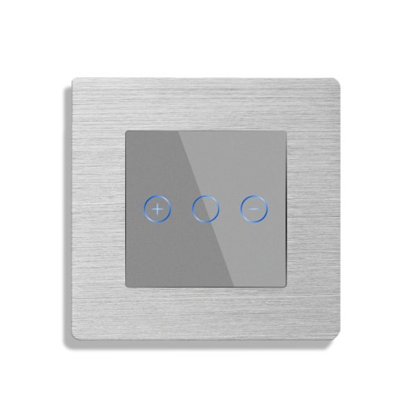 Intrerupator Simplu cu Variator cu Touch din Sticla si Rama de Aluminiu LUXION