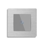 Intrerupator Simplu cu Touch din Sticla si Rama de Aluminiu LUXION, RF433