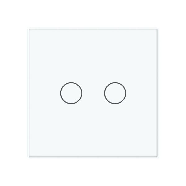 Intrerupator dublu cu revenire / contact uscat Livolo cu touch din sticla