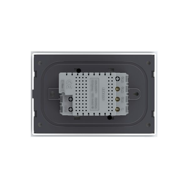 Intrerupator dublu cu touch Livolo din sticla, standard italian – Serie noua