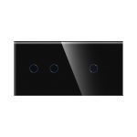 Intrerupator Dublu + Simplu cu Touch din Sticla LUXION