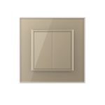Intrerupator Dublu Mecanic LIVOLO cu Rama din Sticla – Serie Noua