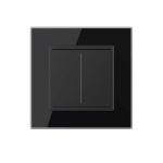 Intrerupator Dublu Mecanic LIVOLO cu Rama din Sticla – Serie Noua