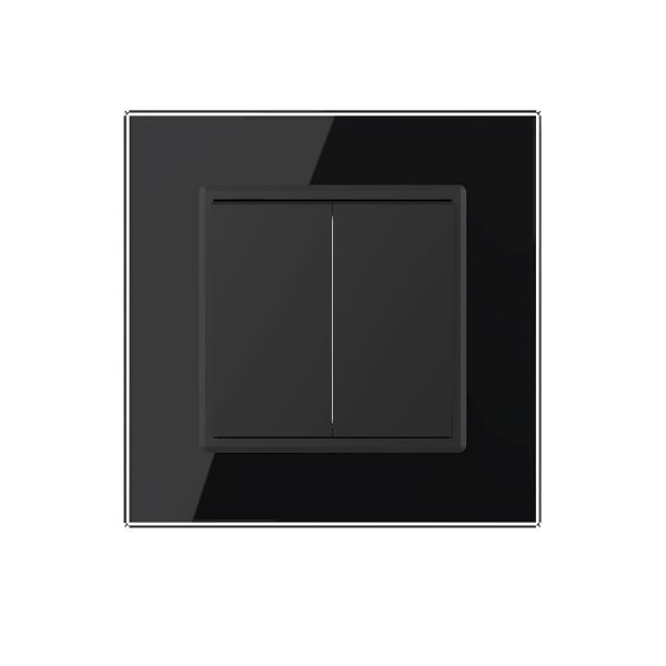 Intrerupator Dublu Mecanic LIVOLO cu Rama din Sticla – Serie Noua