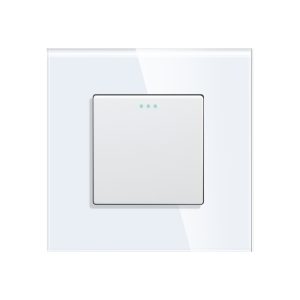 002-intrerupator-simplu-cap-cruce-mecanic-luxion-rama-sticla-lx-mp003gf-w-alb