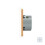 Intrerupator simplu cu revenire / contact uscat Livolo cu touch din sticla