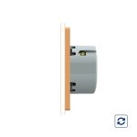 Intrerupator simplu cu revenire contact uscat Livolo cu touch din sticla