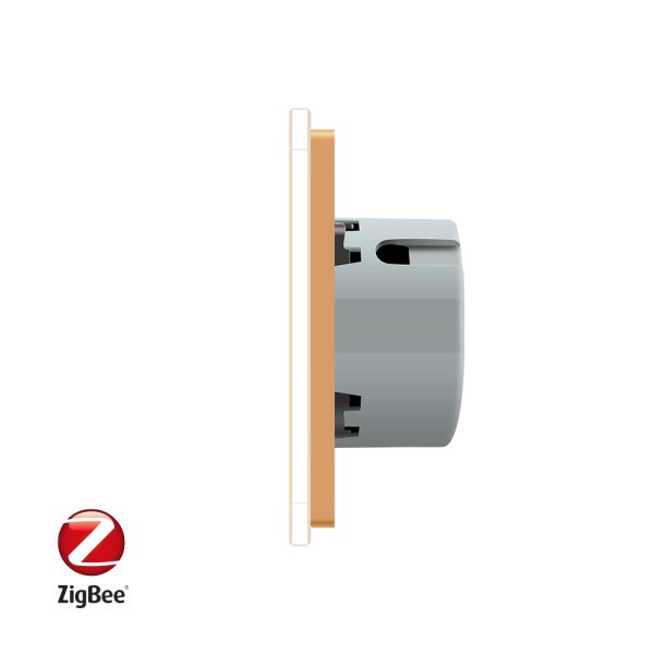 Intrerupator triplu cu touch Livolo din sticla, Protocol ZigBee, Control de pe telefonul mobil