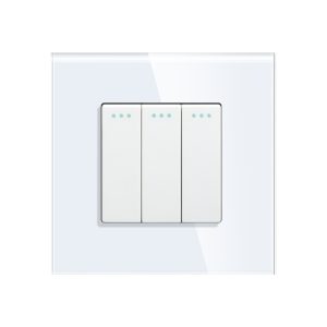 002-intrerupator-triplu-mecanic-luxion-rama-sticla-lx-mp006gf-w-alb