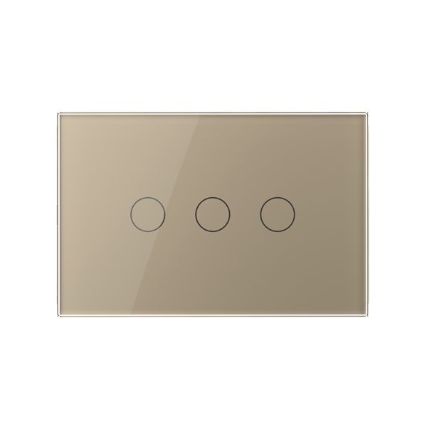 Intrerupator triplu cu touch Livolo din sticla, standard italian – Serie noua