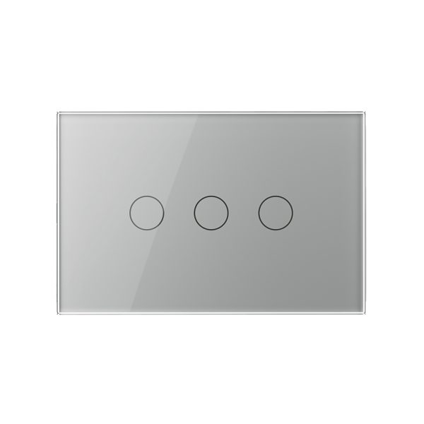 Intrerupator triplu cu touch Livolo din sticla, standard italian – Serie noua