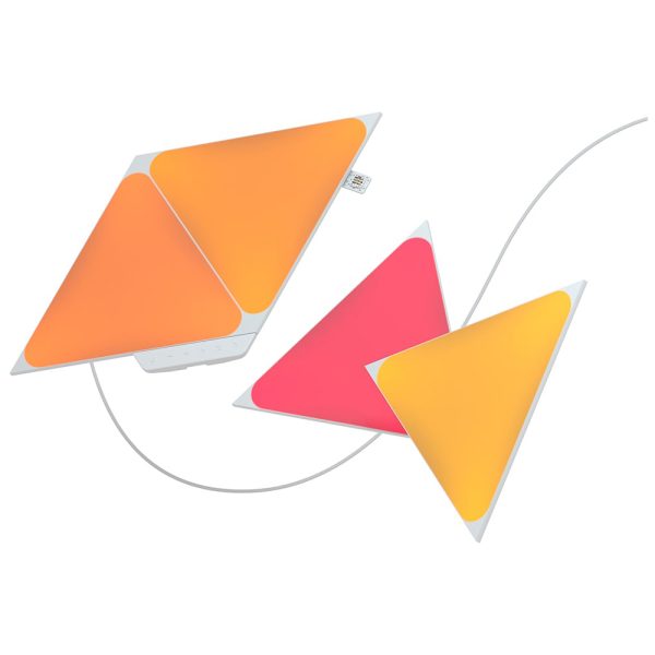 Kit 4 Panouri luminaose Nanoleaf Shapes Triangles, 16 Milioane culori, Iluminare LED RGBW, 320 Lumeni