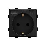 Modul Priza Simpla + USB-A + USB-C LUXION