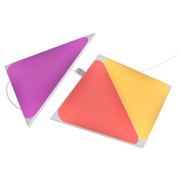 Pachet 3 Panouri luminaose Nanoleaf Shapes Triangles, 16 Milioane culori, Iluminare LED RGBW, Temperatura culoare reglabila