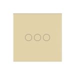 Panou Intrerupator Triplu cu Touch Din Sticla LUXION