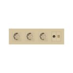 Priza Tripla Schuko + TV + Internet cu Rama Din Sticla LUXION