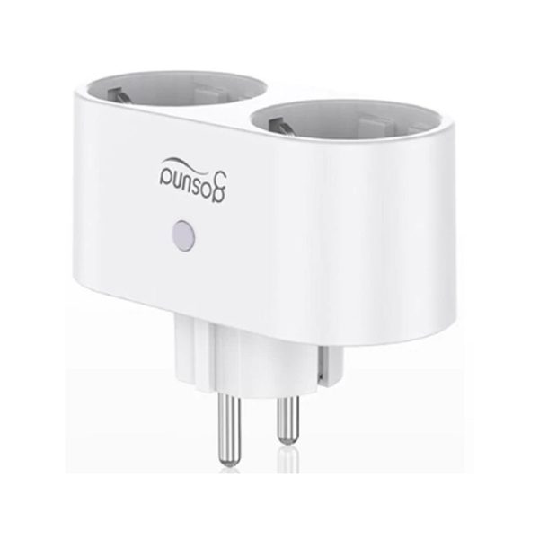 Priza smart dubla Gosund SP211, Control prin aplicatie, Programare si timer Putere max. 3680 W, Curent 16 A