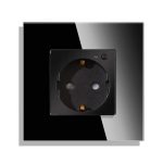 Priza inteligenta pentru perete LUXION Zigbee cu rama din sticla