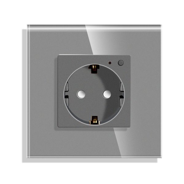 Priza inteligenta pentru perete LUXION Zigbee cu rama din sticla
